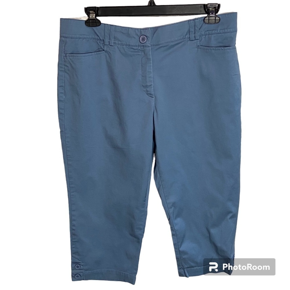 CORAL BAY / Dusty Blue Capri Pants Size 16